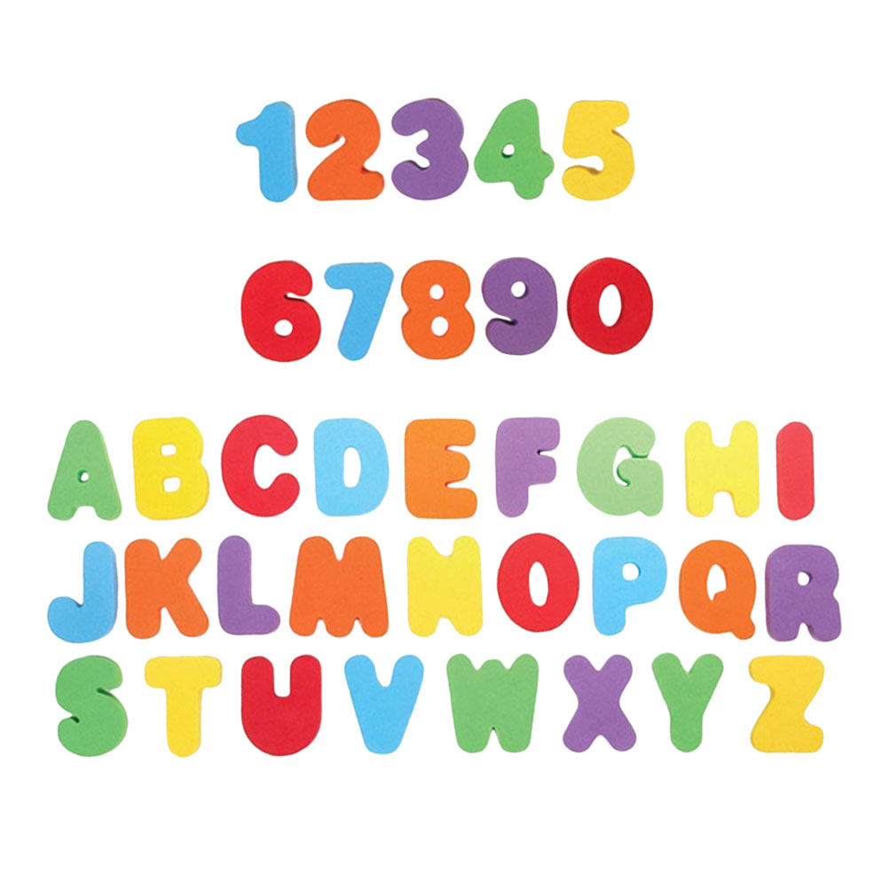 Bath Letter Number Foam - 1Set Foam Alphabet and Number Bath