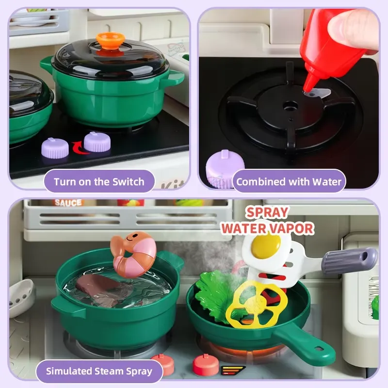 90cm Large Pretend Play Kitche - Kids Toys Kitchen Set recension och pris