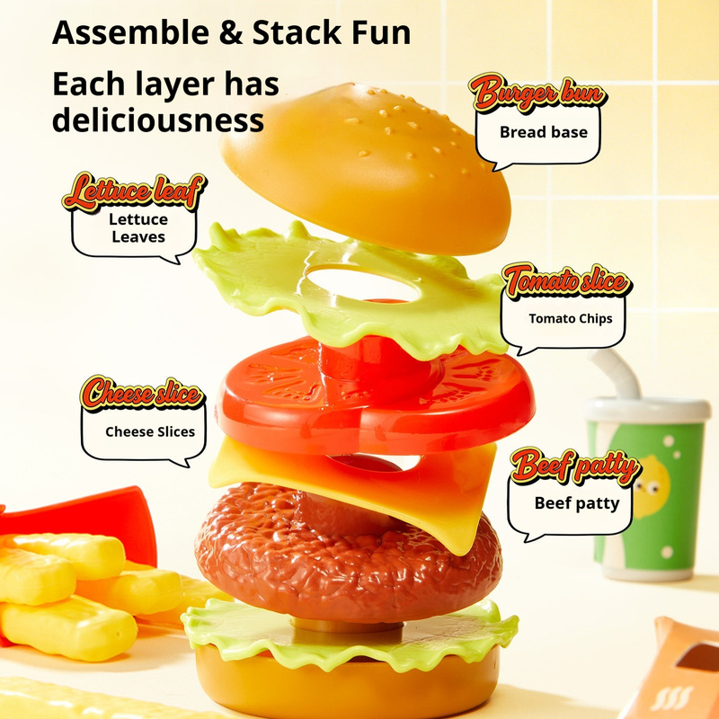 Mideer Kids Burger Pretend Pla - Kids Toys Kitchen Set recension och pris
