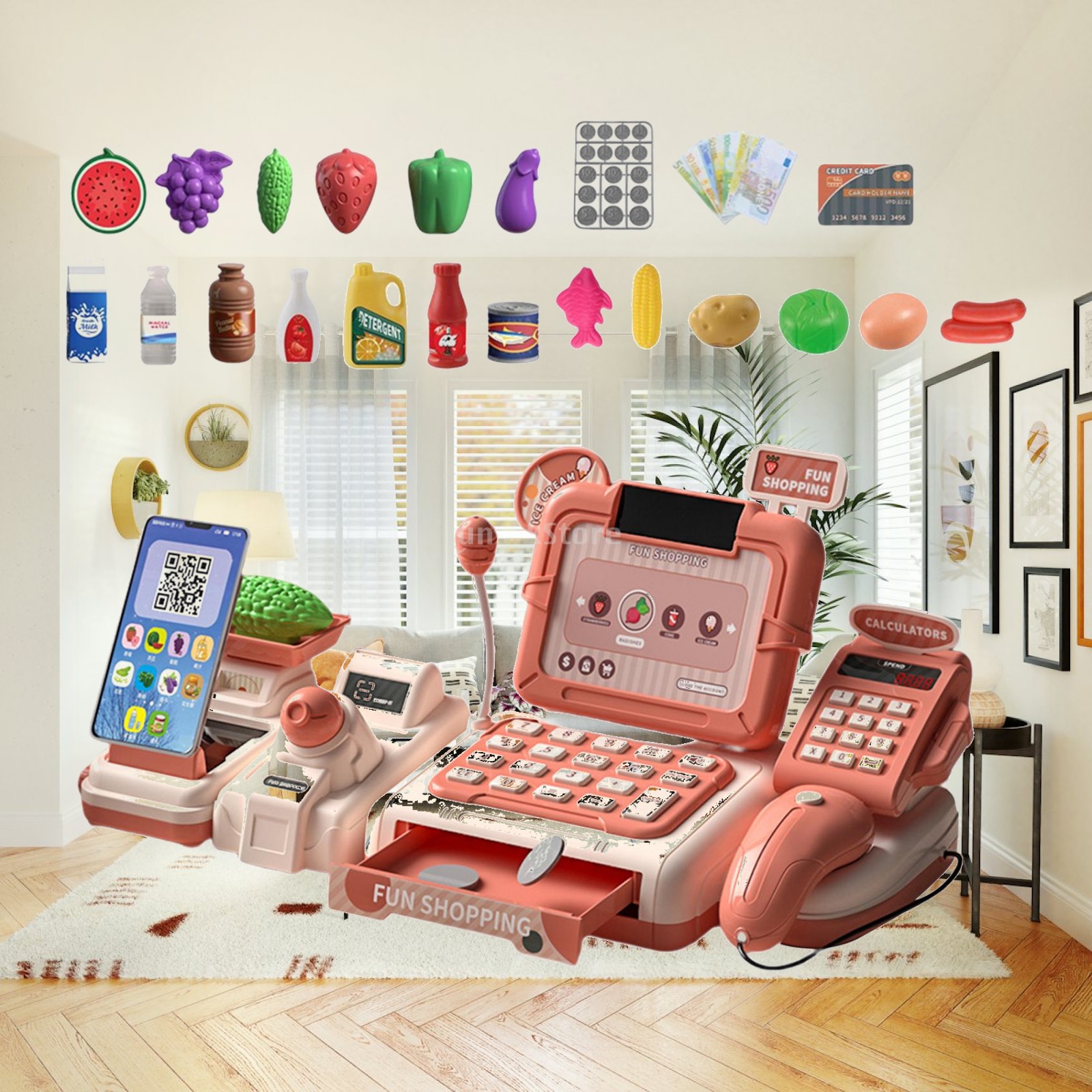 Supermarket Store Toys Cash Re - Kids Toys In Store recension och pris