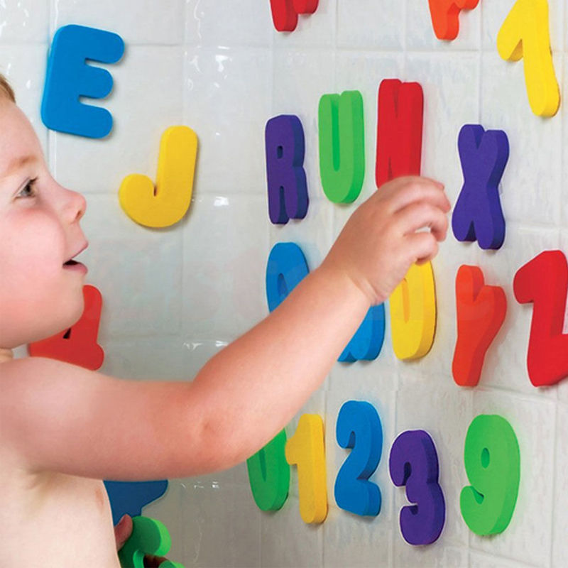 36PCS/set Baby Kids Children E - Bath Letter Number Foam recension och pris