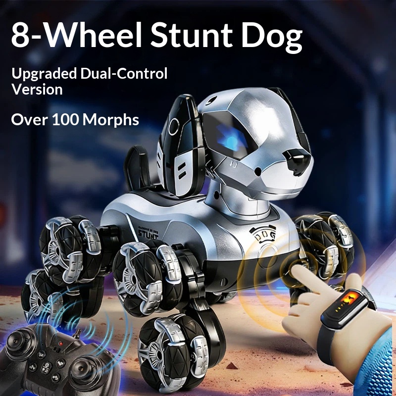 New RC Stunt Robot Dog 8 Wheel - Kids Toys Dog recension och pris
