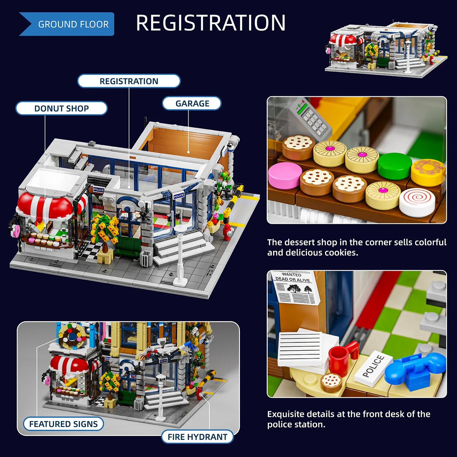 Town Police Station with 6 Fig - Kids Toys In Store recension och pris