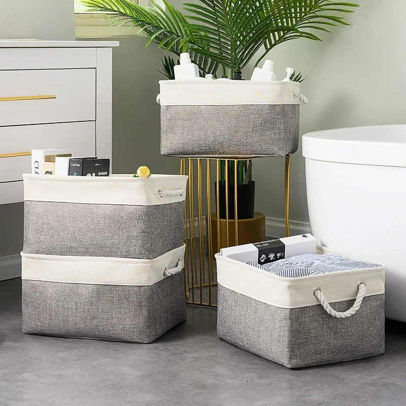 Linen Foldable Storage Basket  - Kids Toys Clearance recension och pris